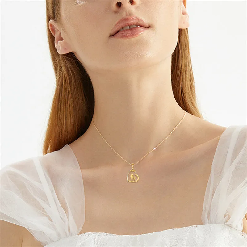 14K Gold Father Daughter Heart Pendant Necklace From Dad I Love You Forever