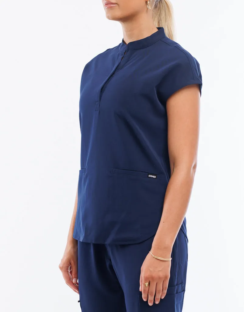 Apollo Scrub Top - True Navy