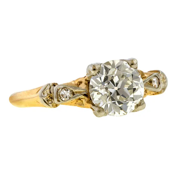 Art Deco Engagement Ring, Old European 1.06ct.