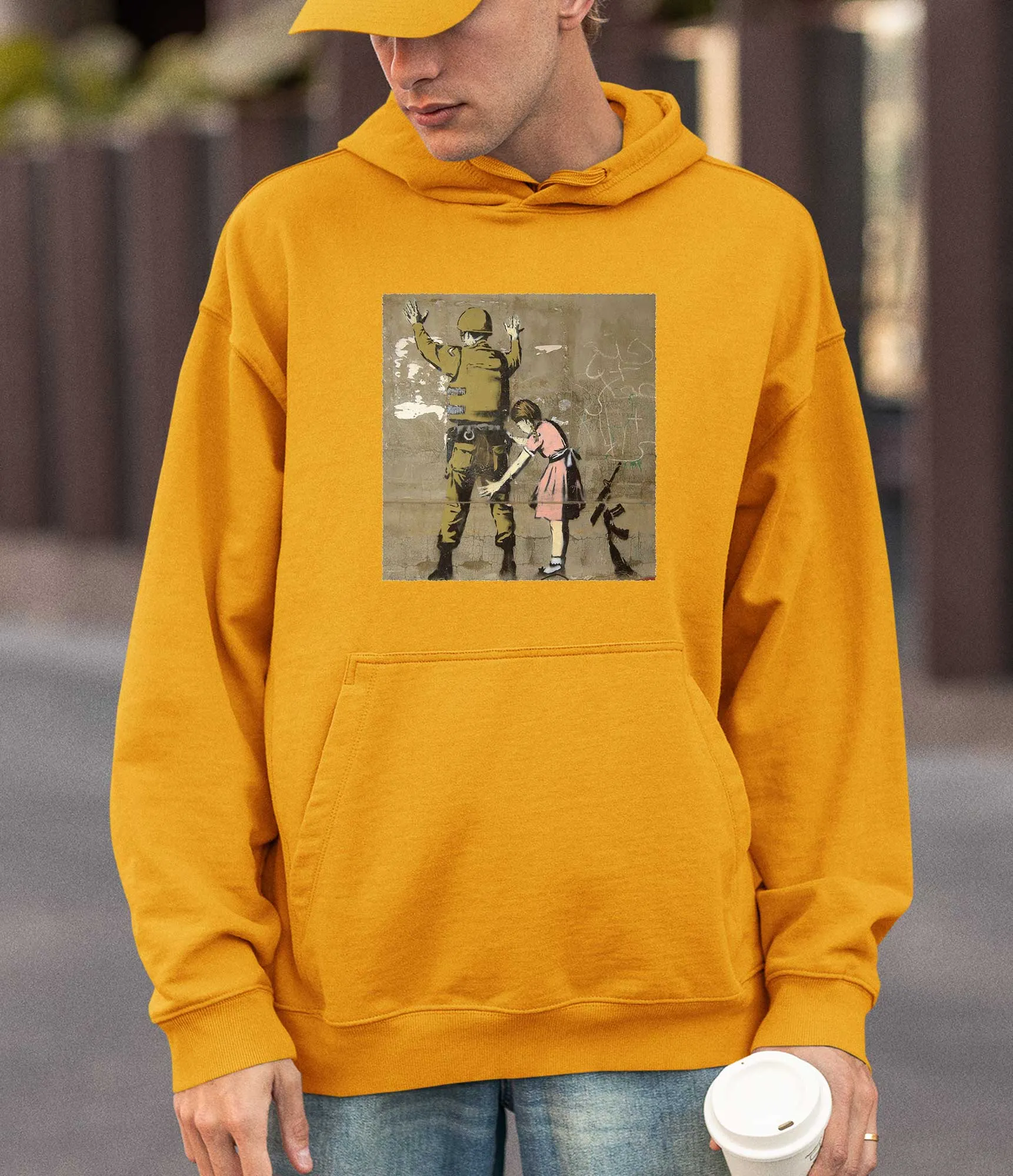 Banksy Hoodie - Girl and a Soldier