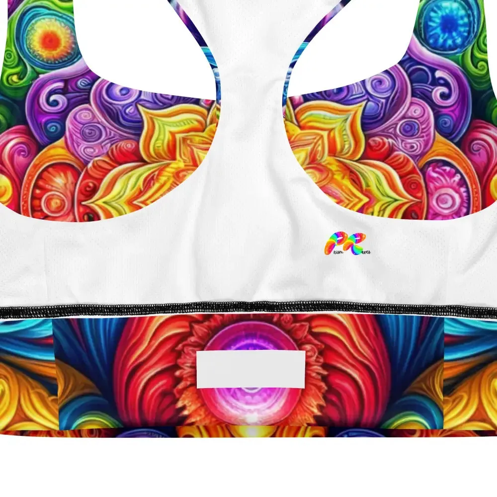 Bold Mandala Rave Longline Sports Bra