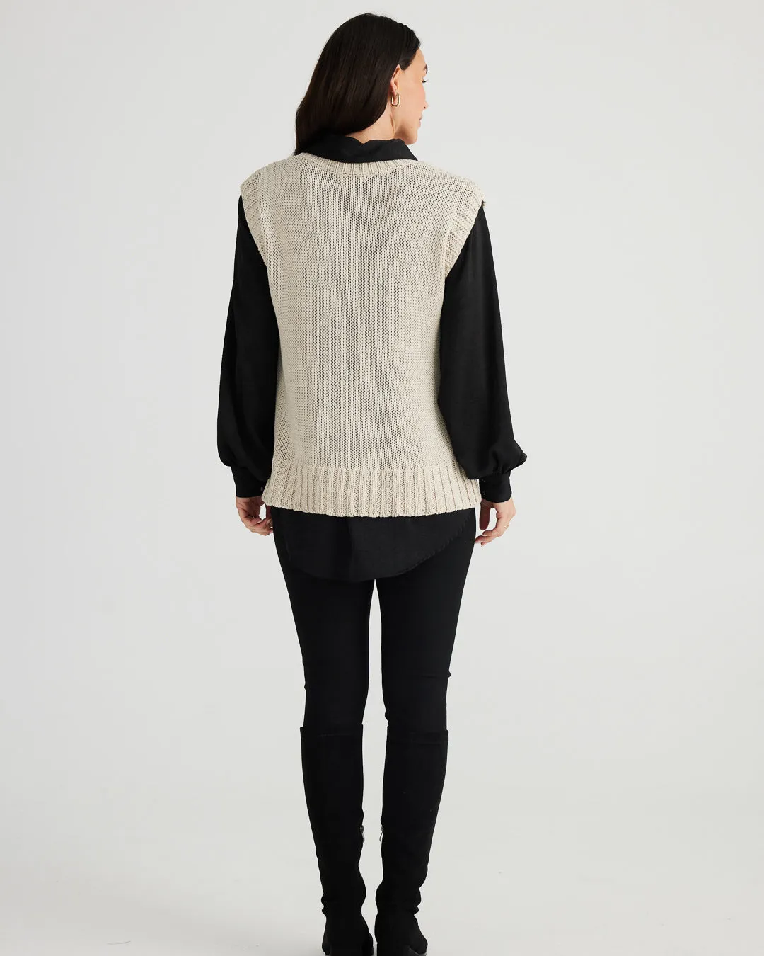 Brave & True Marden Knit Vest Natural