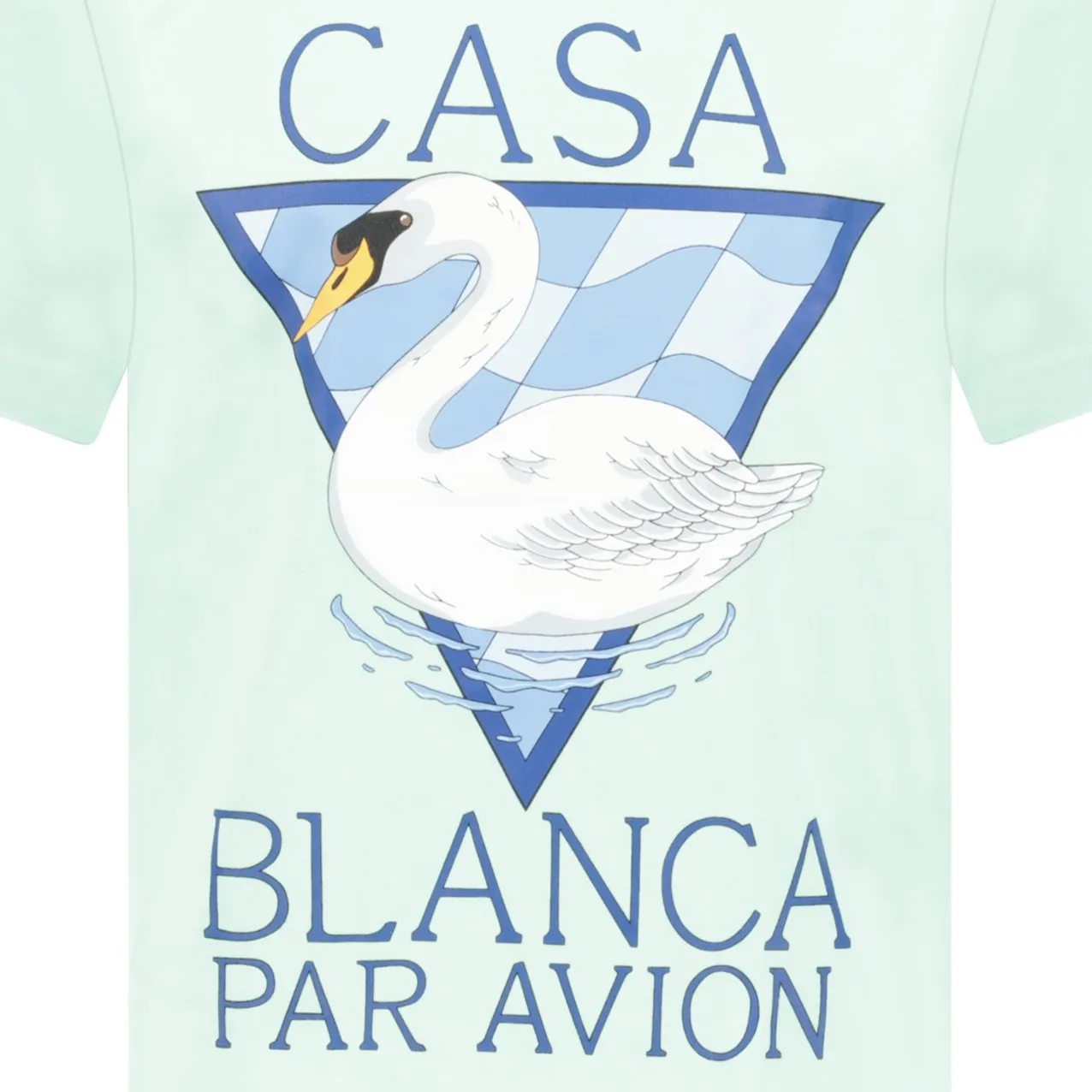 CASABLANCA PAR AVIAN SCREEN PRINTED T-SHIRT MINT GREEN