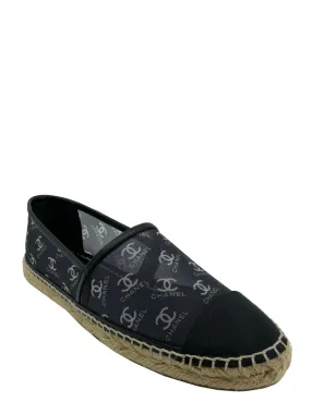 Chanel Mesh Grosgrain CC Espadrille Flats Size 9