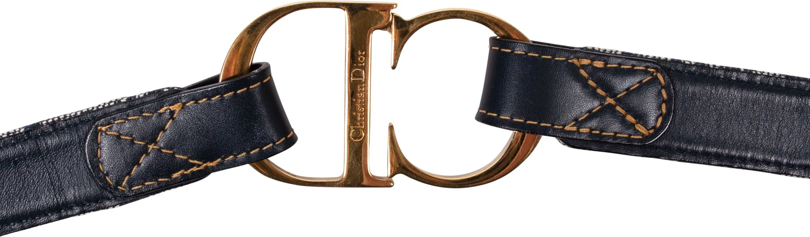 Christian Dior Diorissimo Gold Logo CD Belt