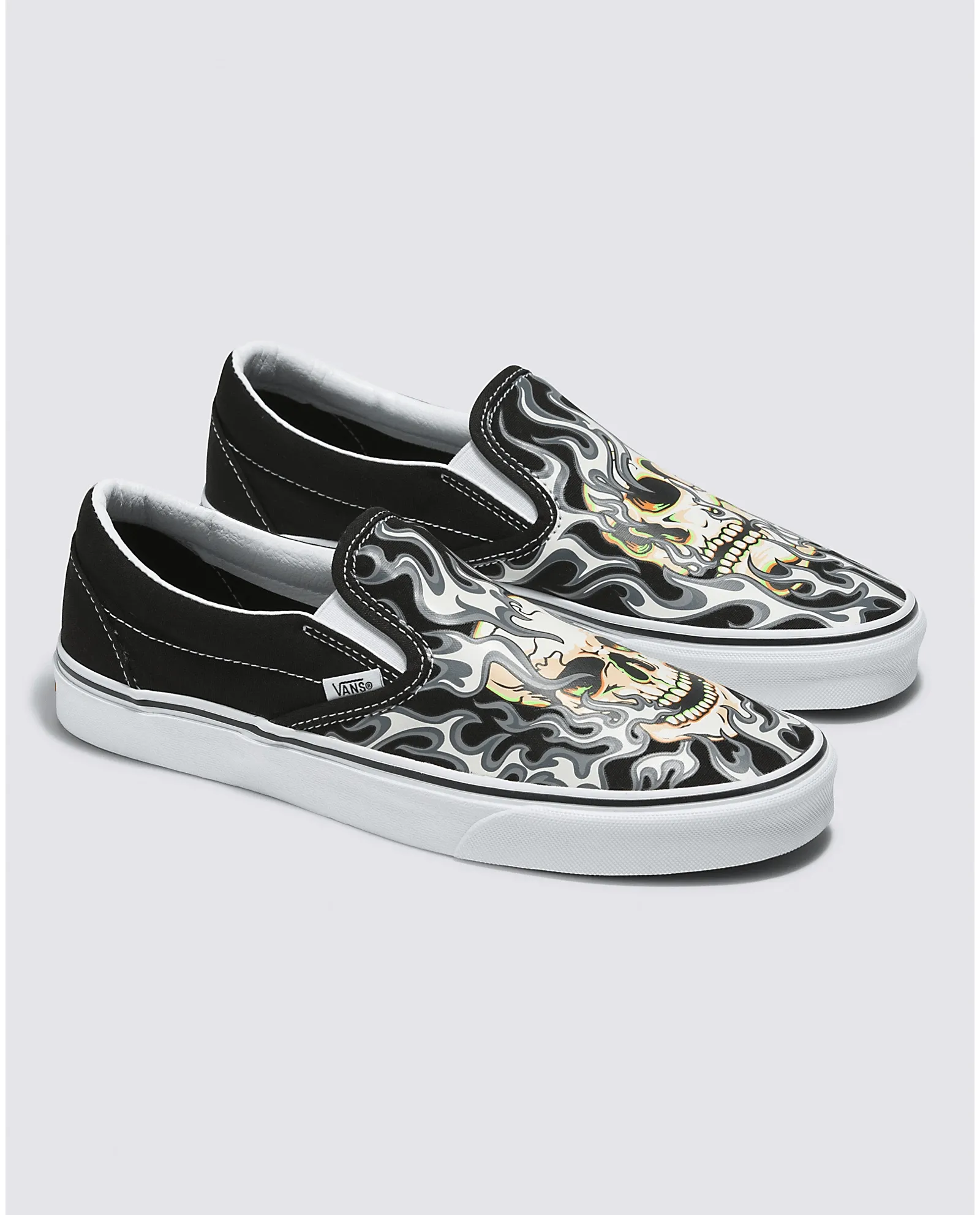 Classic Slip On Flame Skull