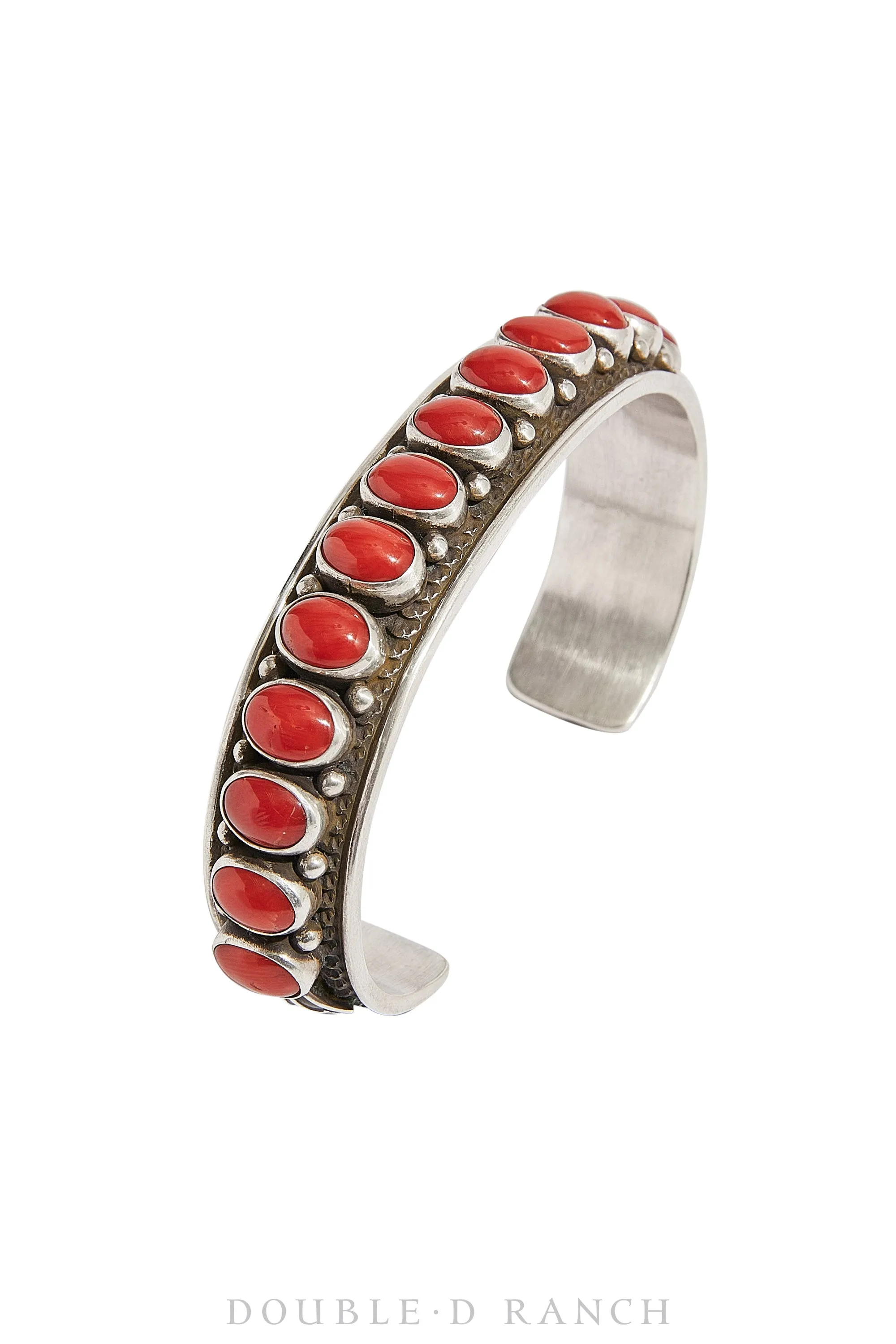 Cuff, Row, Coral, 15 Stone, Hallmark, Contemporary, 3195