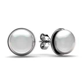 DEPHINI Pearl Stud Earrings  925 Sterling Silver Stud Earrings