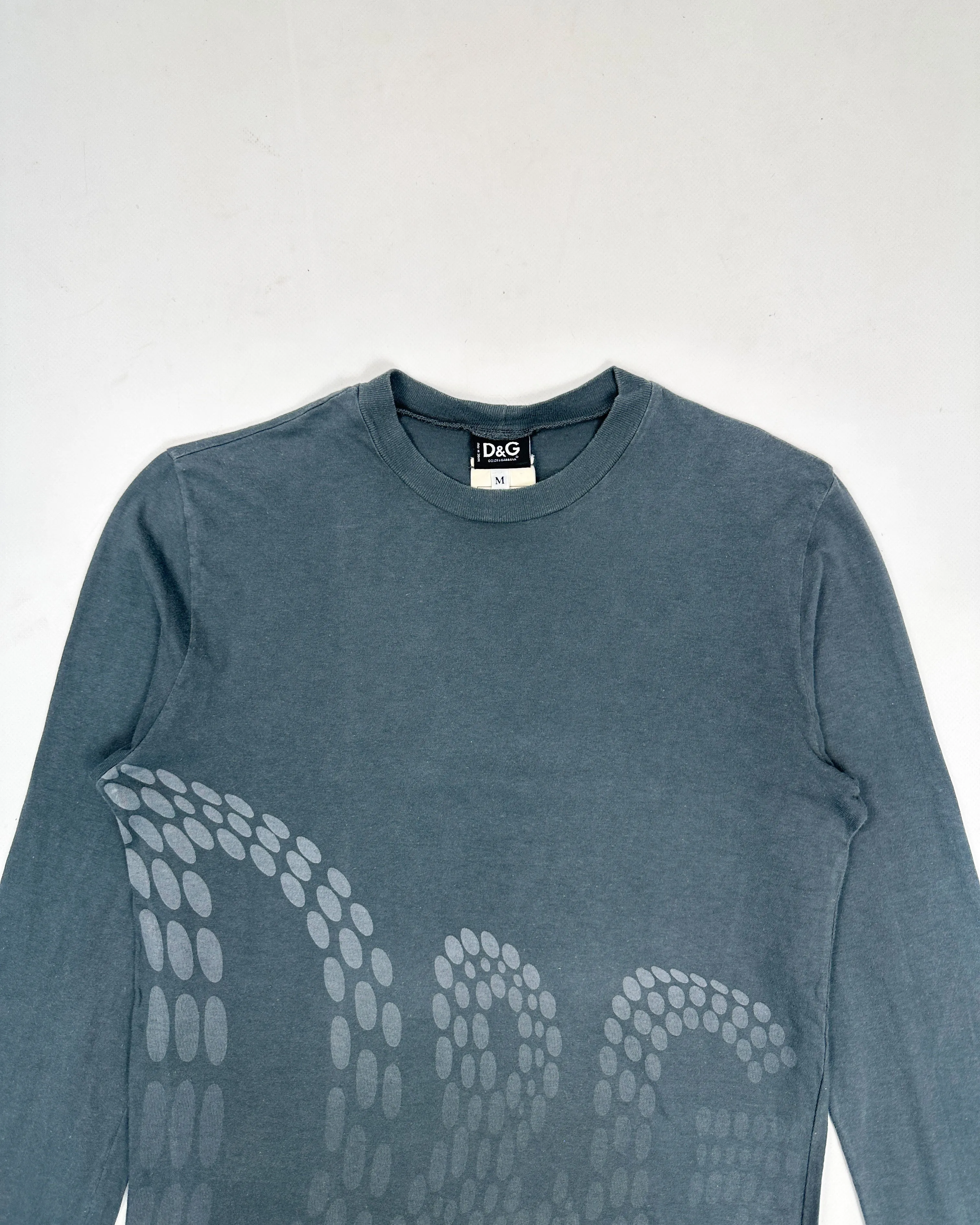 Dolce & Gabbana Dots Logo Long Sleeve Tee Top 2000's