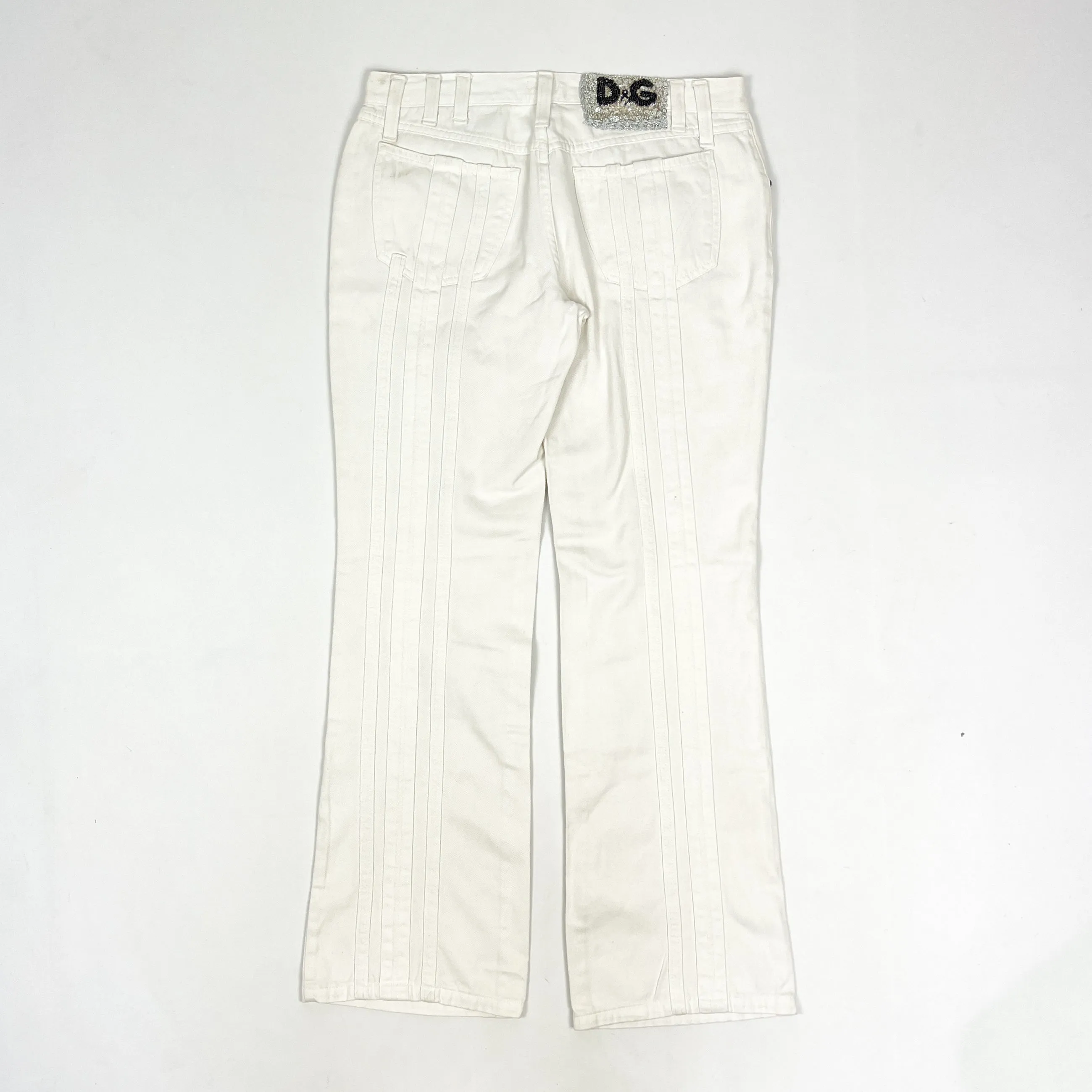 Dolce & Gabbana White Denim Pants 2000's