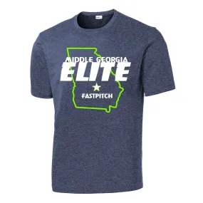 Elite - State Logo PosiCharge Drifit Tee (ST350/YST350) - True Navy Heather