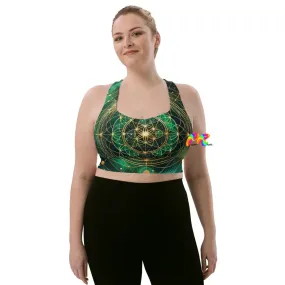 Emerald Cosmos Rave Longline Sports Bra