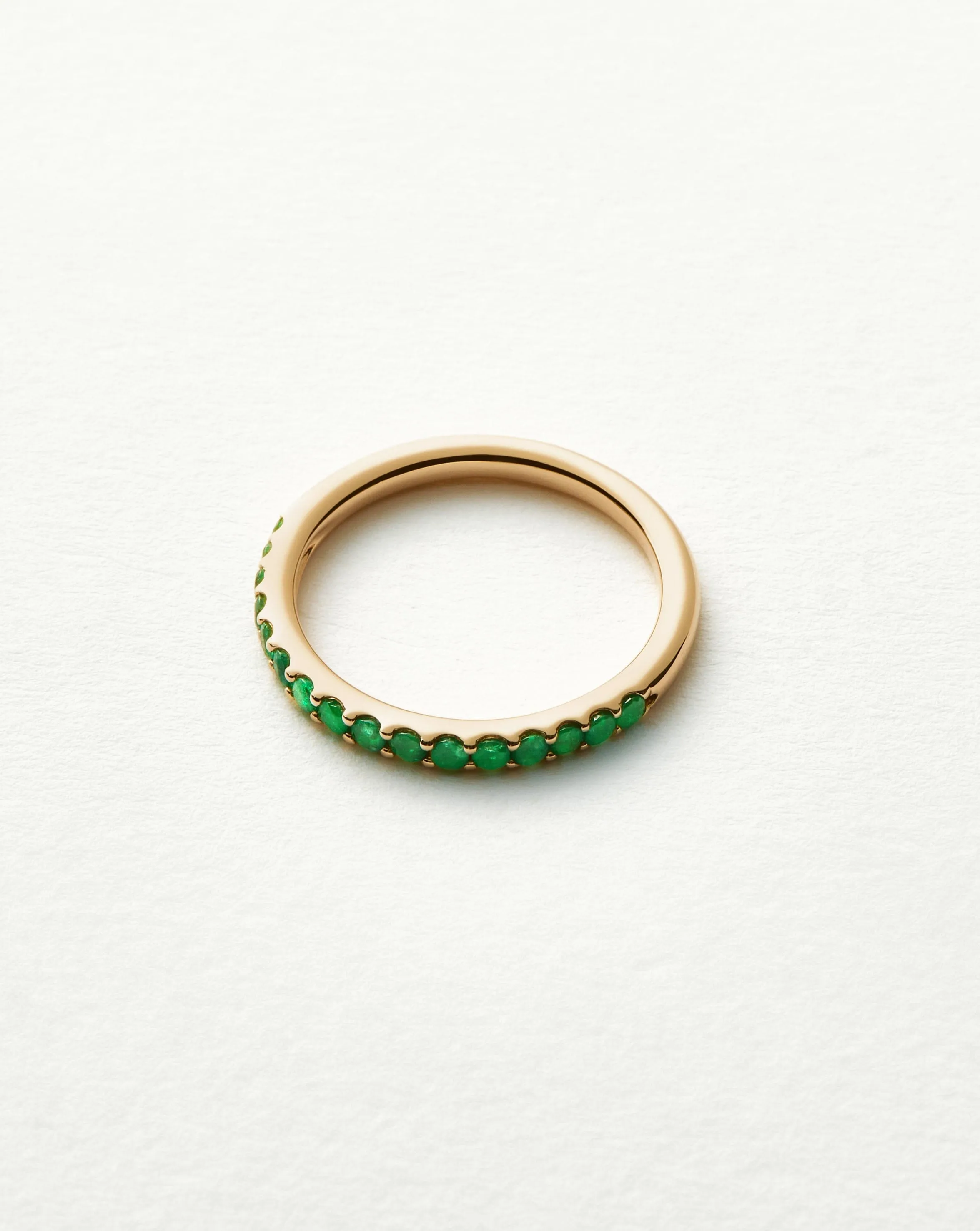 Fine Half Emerald Eternity Ring