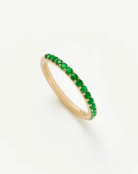 Fine Half Emerald Eternity Ring