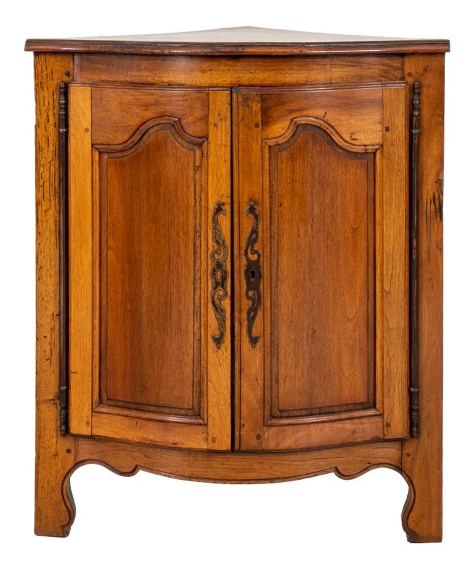 French Louis XV Provincial Style Corner Cupboard