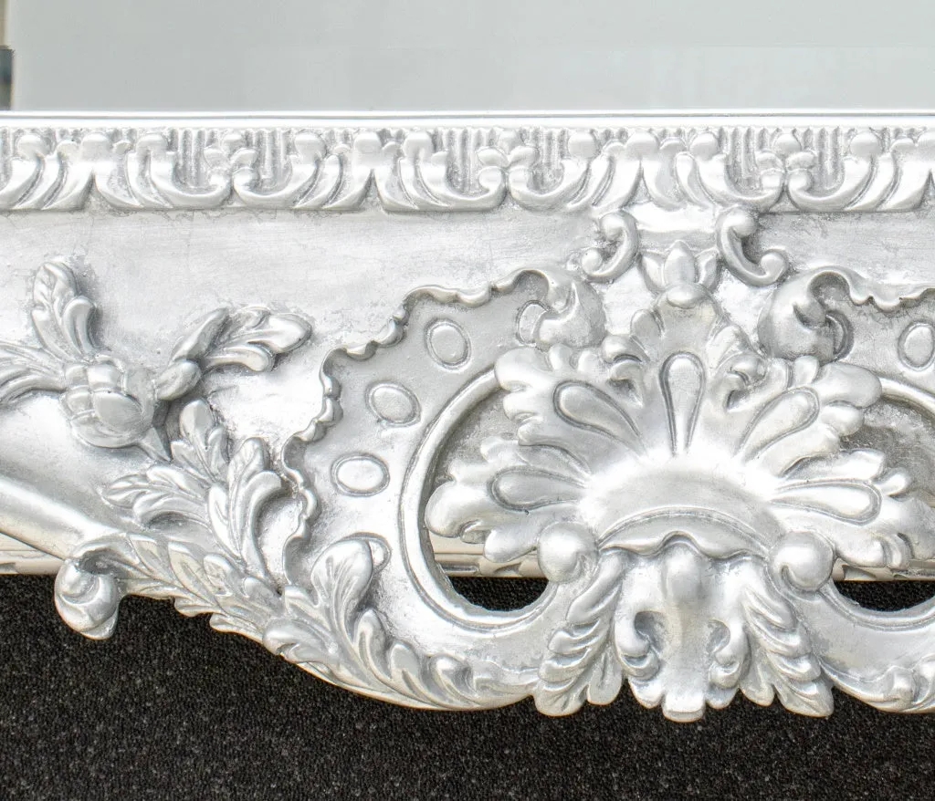 French Louis XV Rococo Style Silvered Mirror