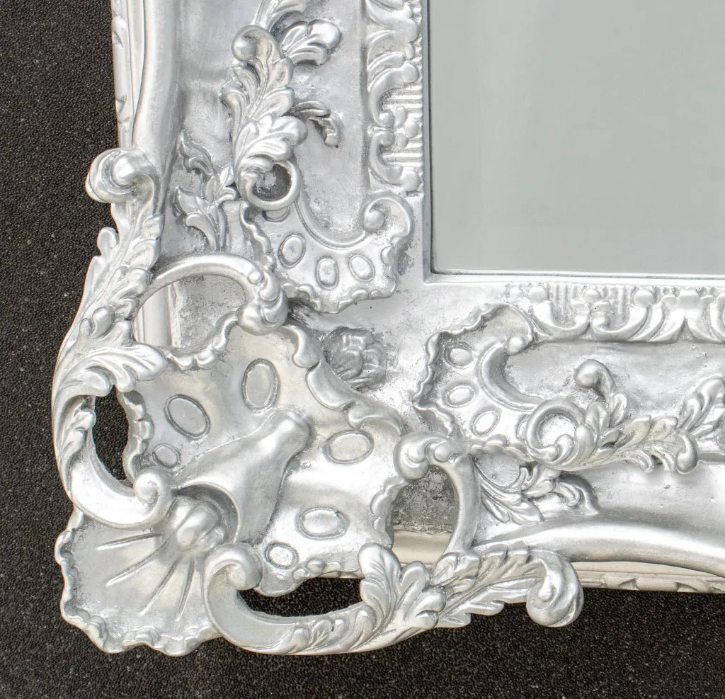 French Louis XV Rococo Style Silvered Mirror