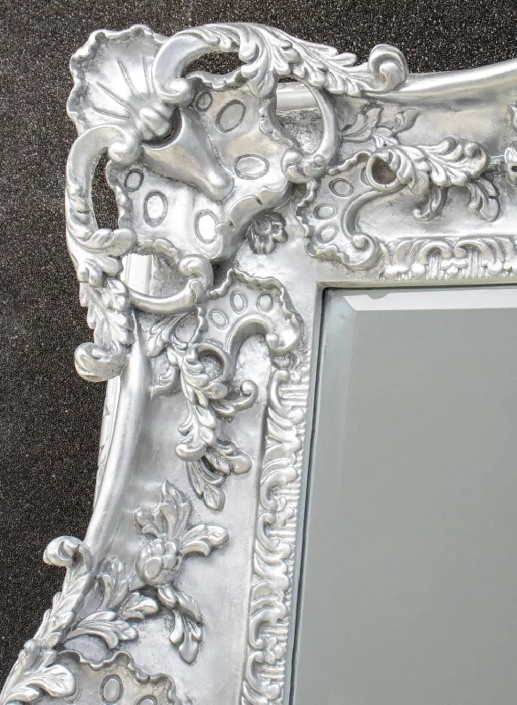 French Louis XV Rococo Style Silvered Mirror