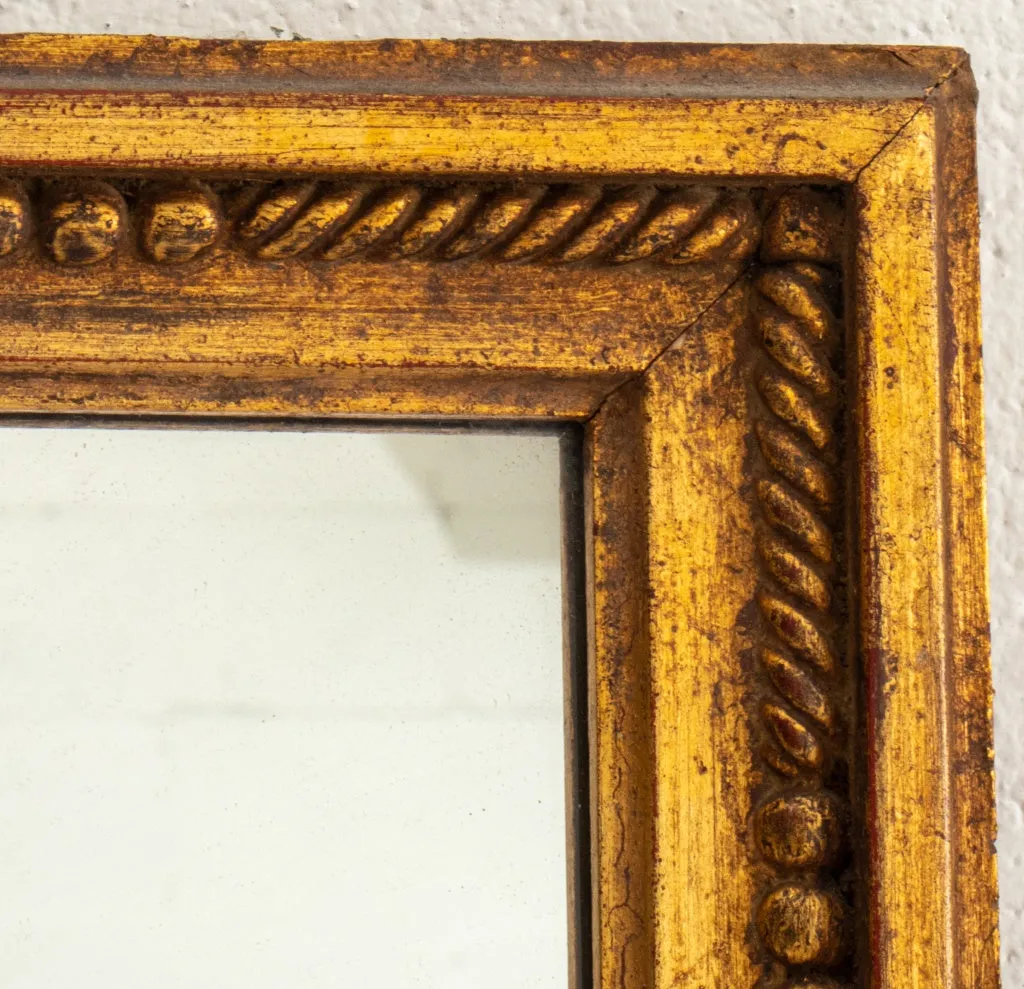 French Louis XVI Style Giltwood Mirror