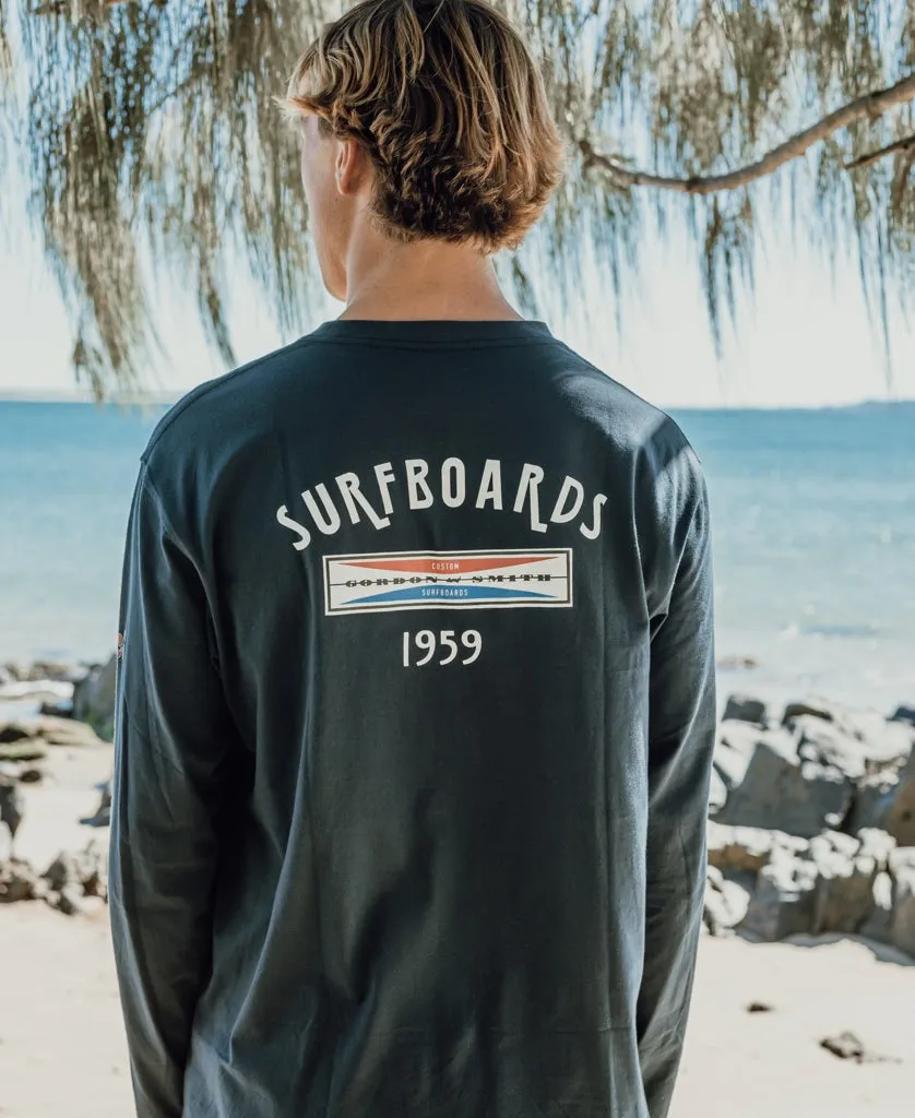 G&S Surfboard Comp LS Tee | Navy