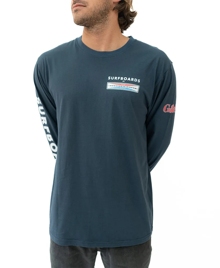 G&S Surfboard Comp LS Tee | Navy