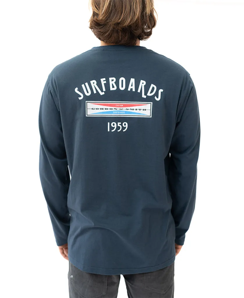 G&S Surfboard Comp LS Tee | Navy