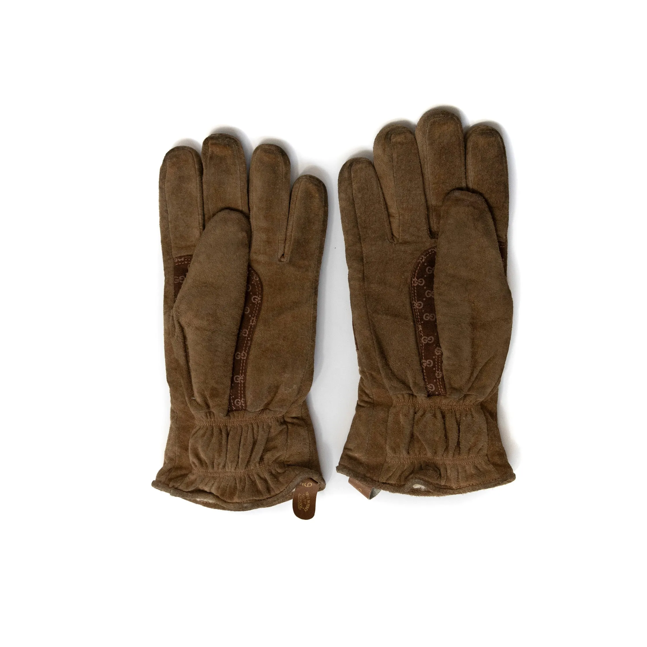 Gucci Monogram Suede Gloves