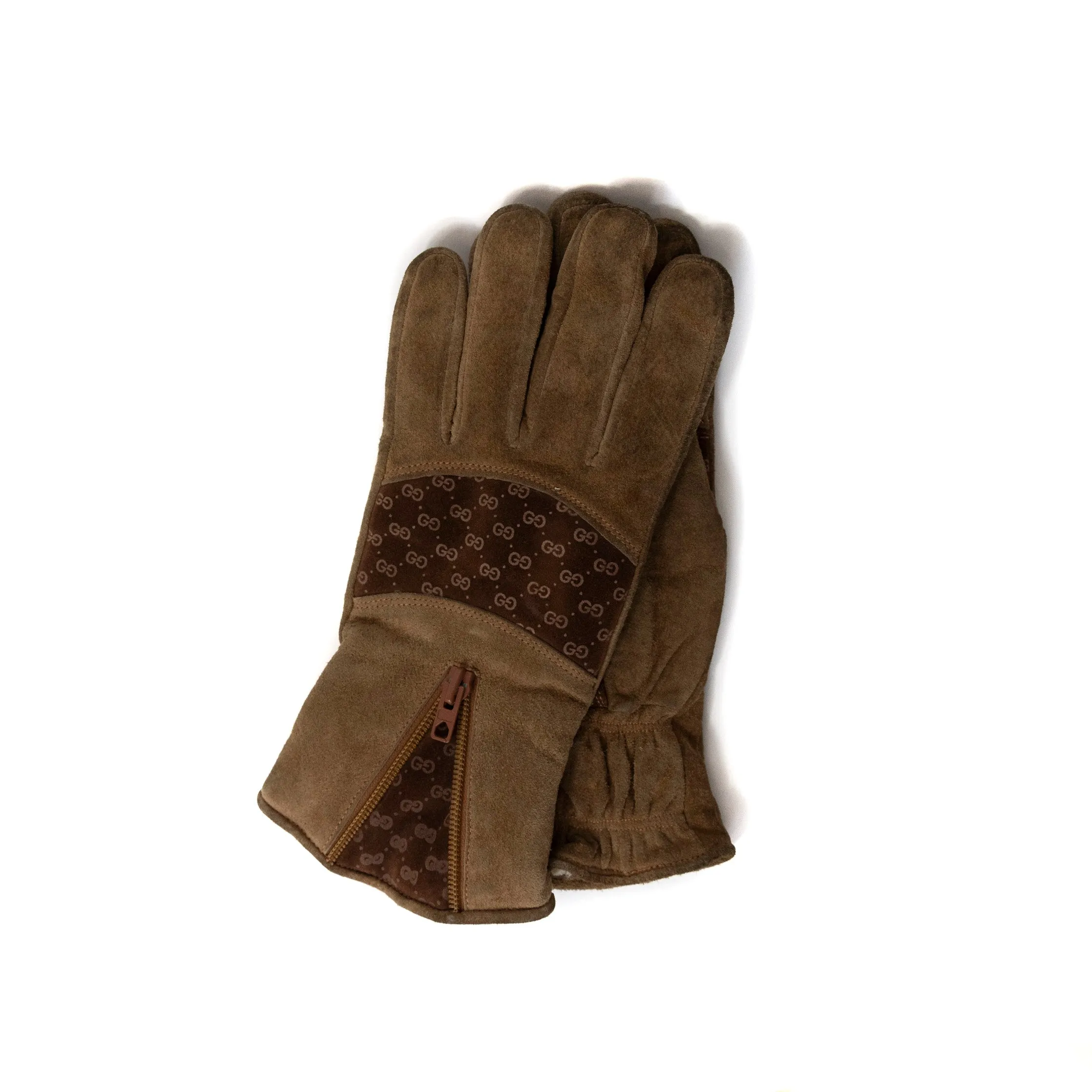 Gucci Monogram Suede Gloves