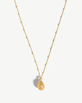 Harris Reed Star Crossed Necklace | 18ct Gold Plated/Black Onyx