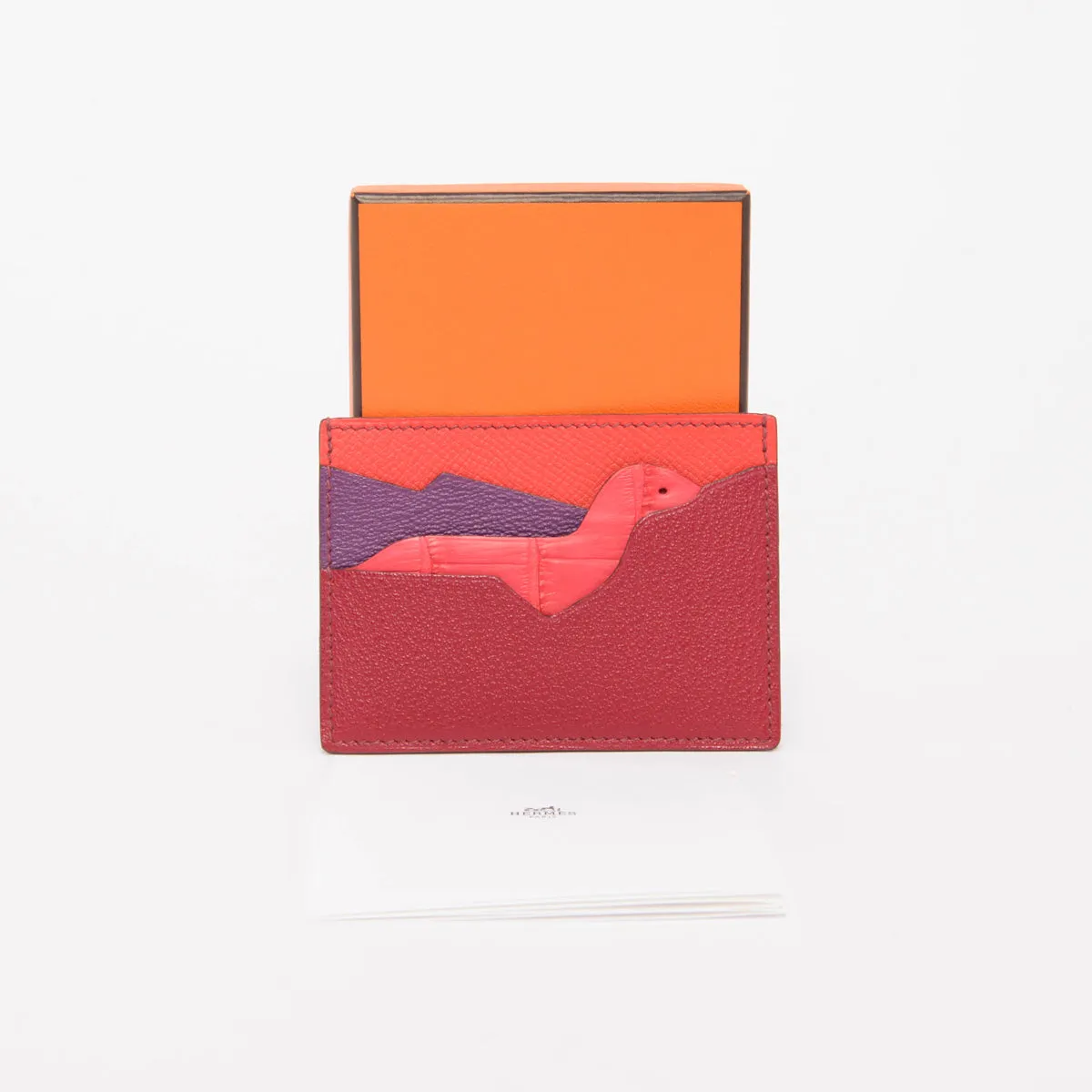 Hermes Multicolour Chevre & Alligator Histoire Naturelle Card Holder