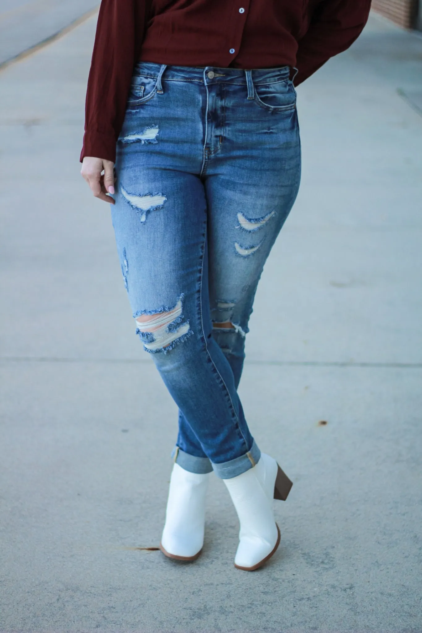 Judy Blue Chrisley Hi-Waist Boyfriend Jeans