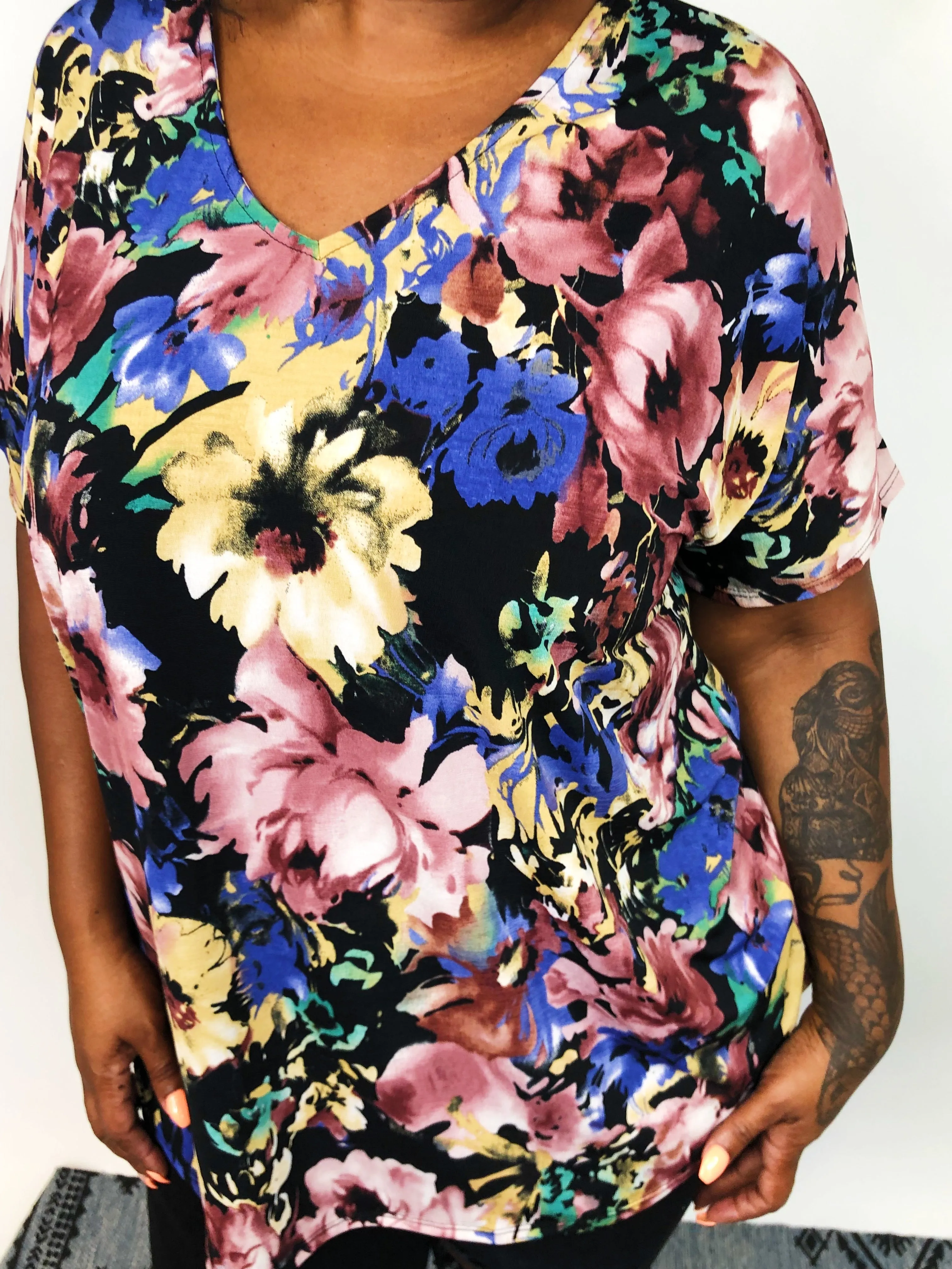 #K707 Evening Blooms Top