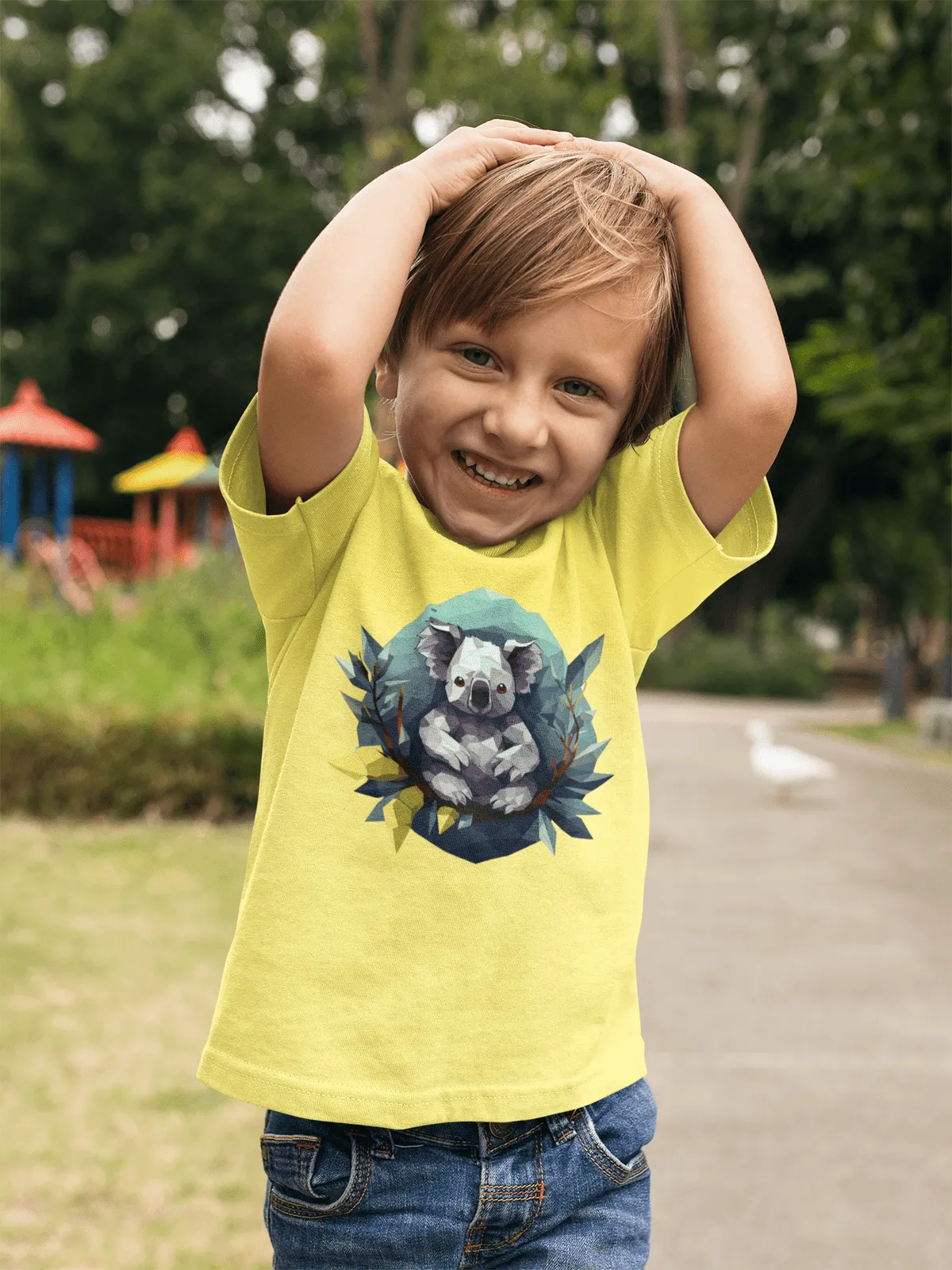 Kinder T-Shirt mit Koala "Polygon Koala"