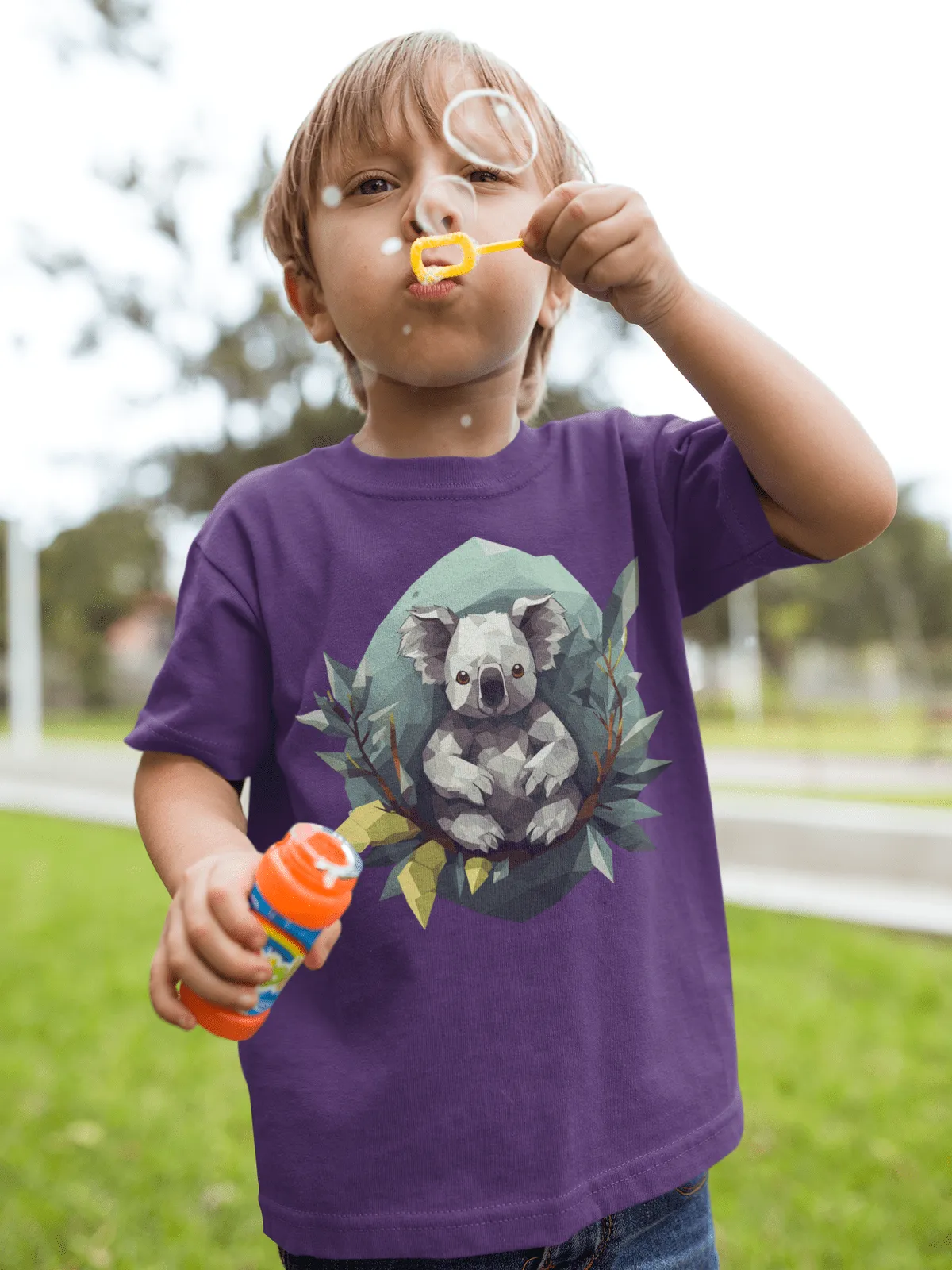 Kinder T-Shirt mit Koala "Polygon Koala"