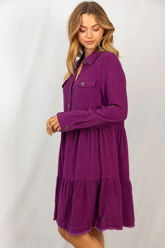 #L440 All I Want Dress (Plum)