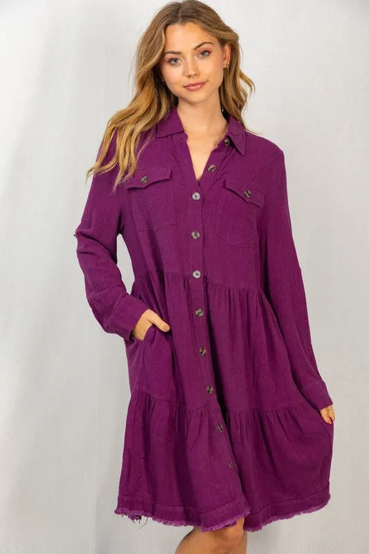 #L440 All I Want Dress (Plum)