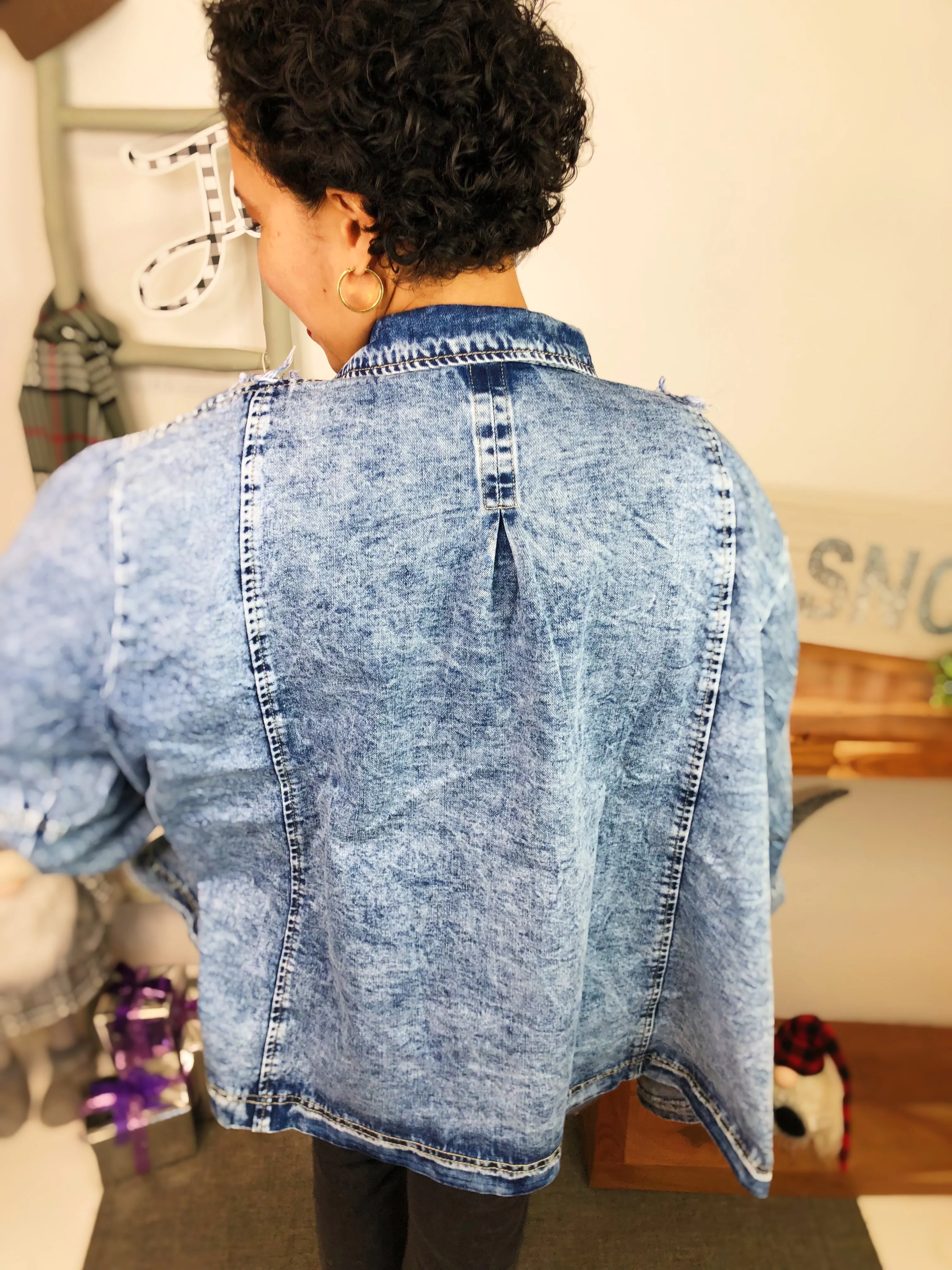 #L822 Gone West Denim Jacket