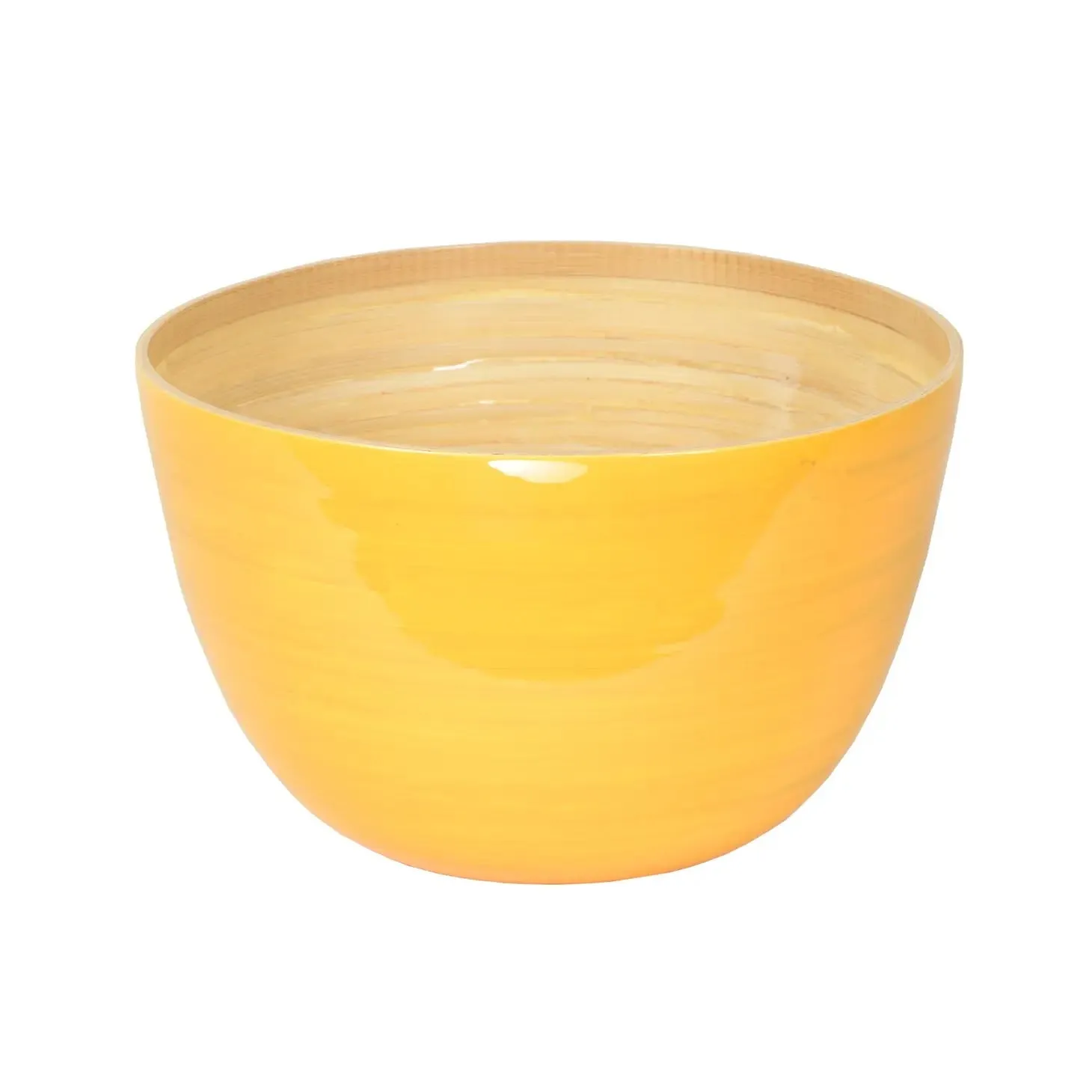 Lacquered Bamboo Bowls, 10.2 D x 6.2 H