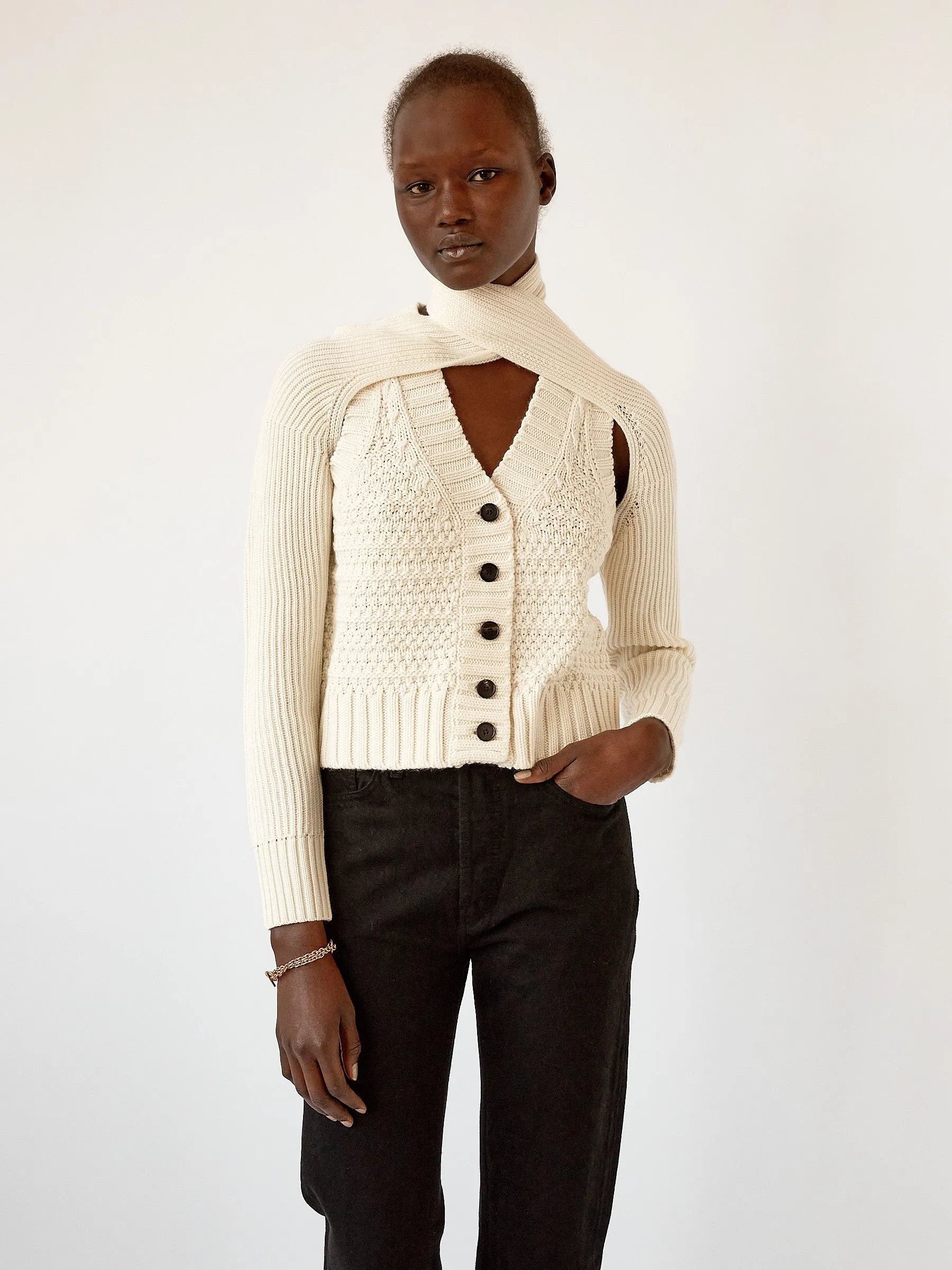 Loop Moss Stitch Cardigan