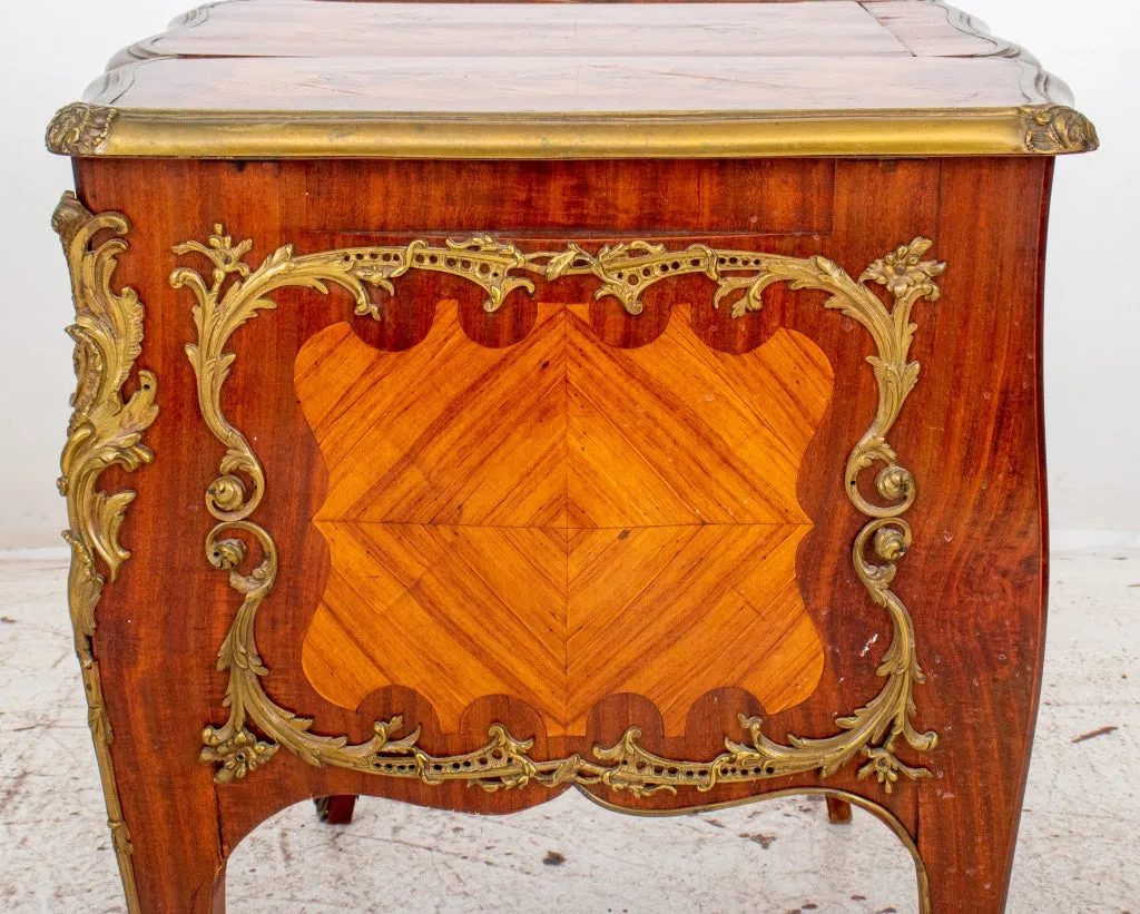 Louis XV Revival Parquetry Vanity or Coiffeuse