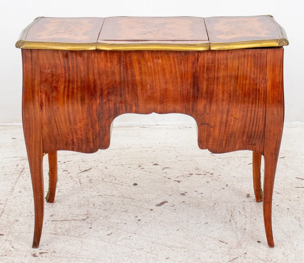 Louis XV Revival Parquetry Vanity or Coiffeuse