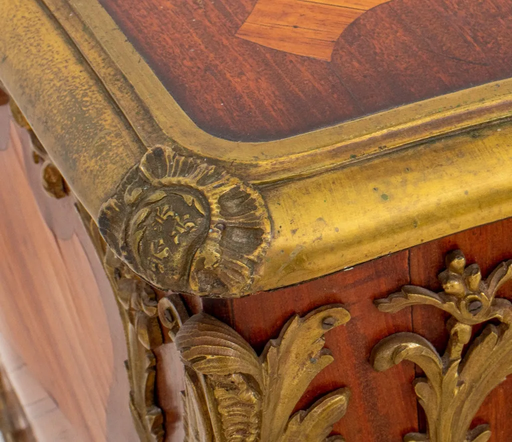 Louis XV Revival Parquetry Vanity or Coiffeuse