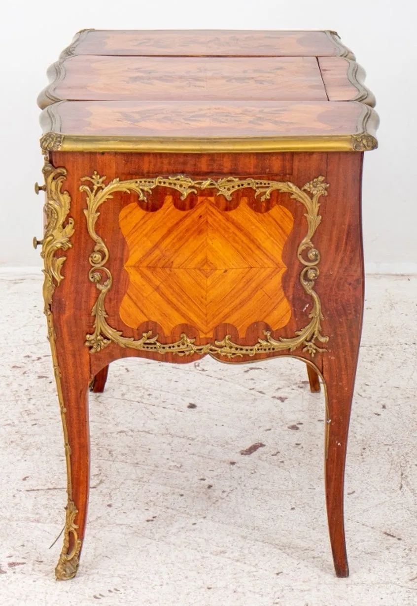 Louis XV Revival Parquetry Vanity or Coiffeuse