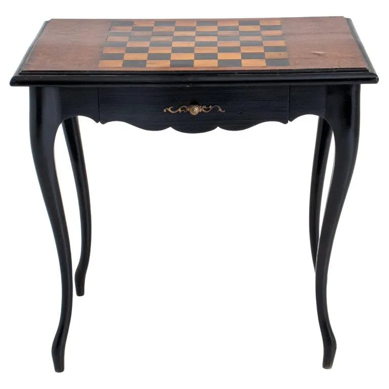 Louis XV Style Ebonized Games Table