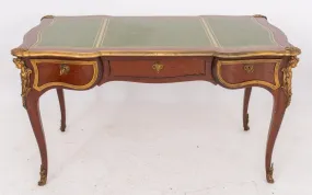 Louis XV Style Gilt Metal Mounted Mahogany Desk