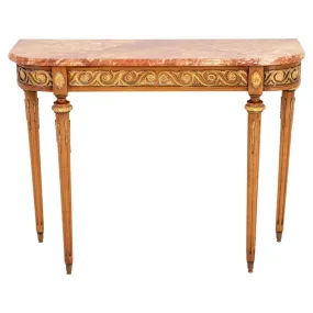 Louis XVI Style Gilt Metal Mounted Console