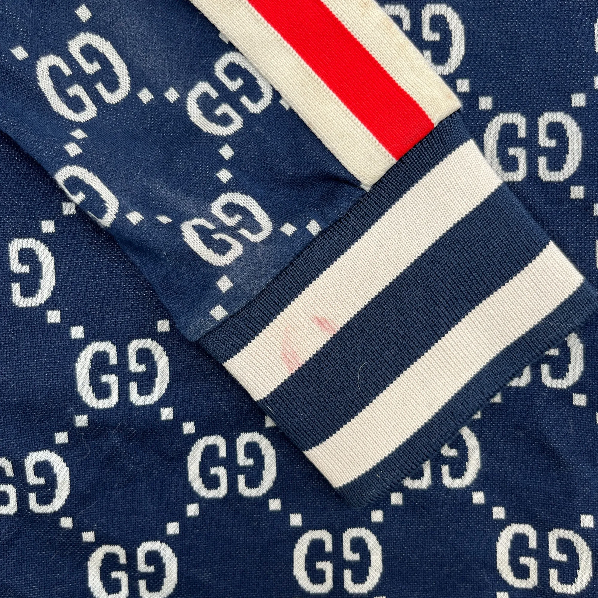 Men's Gg Monogram Full Tracksuit Navy Size S