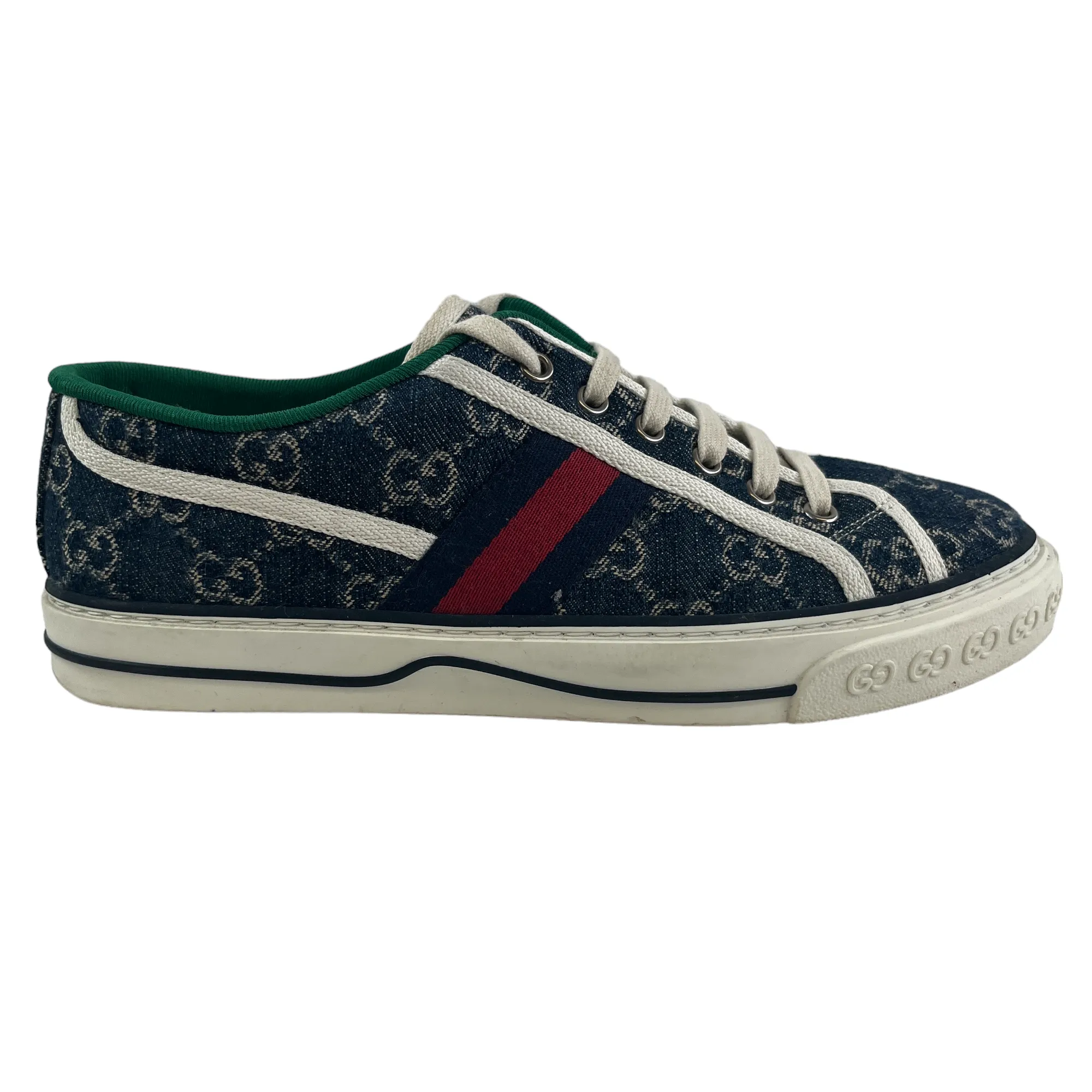 Men's Gg Monogram Low Trainers Navy Size EU 40 / UK 6