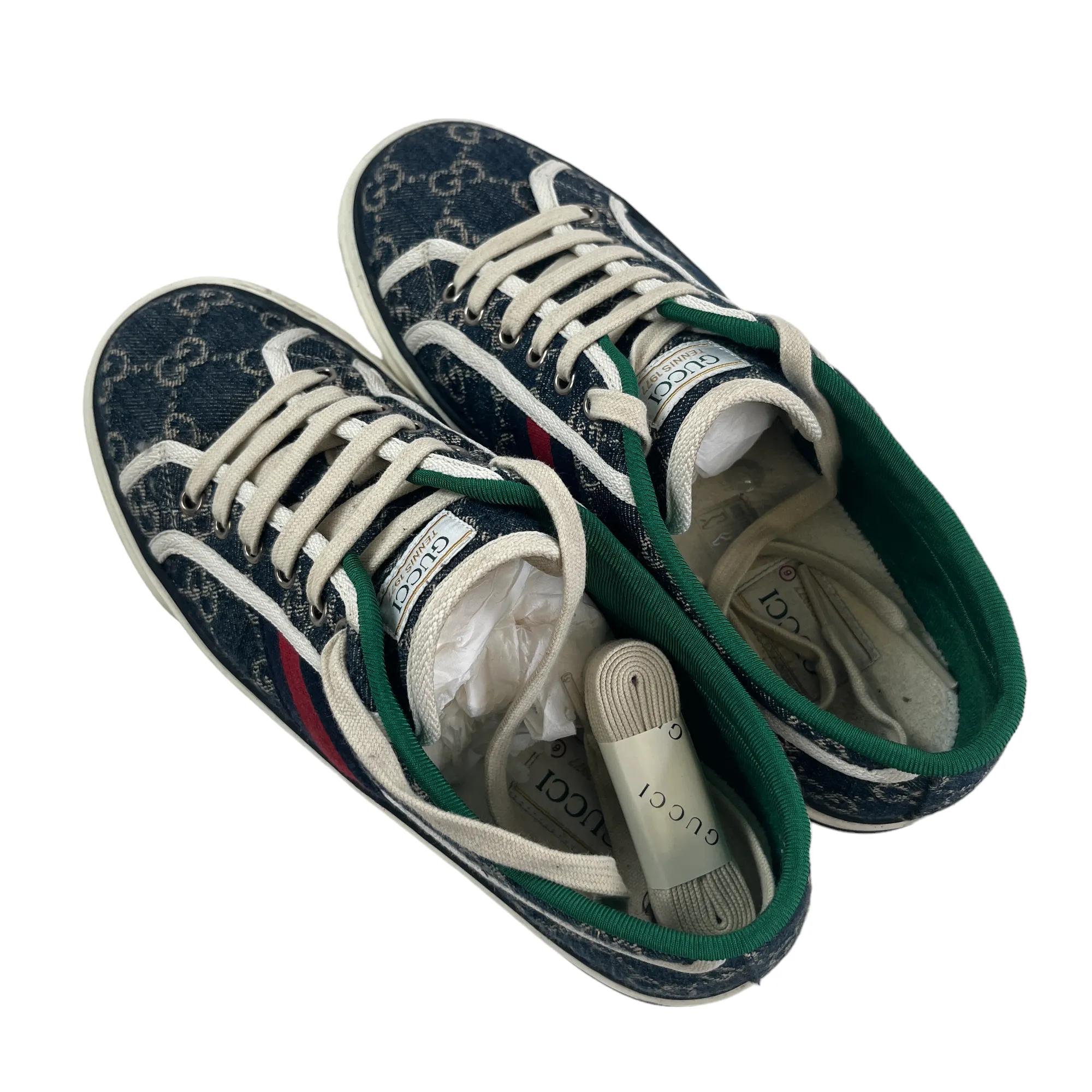 Men's Gg Monogram Low Trainers Navy Size EU 40 / UK 6