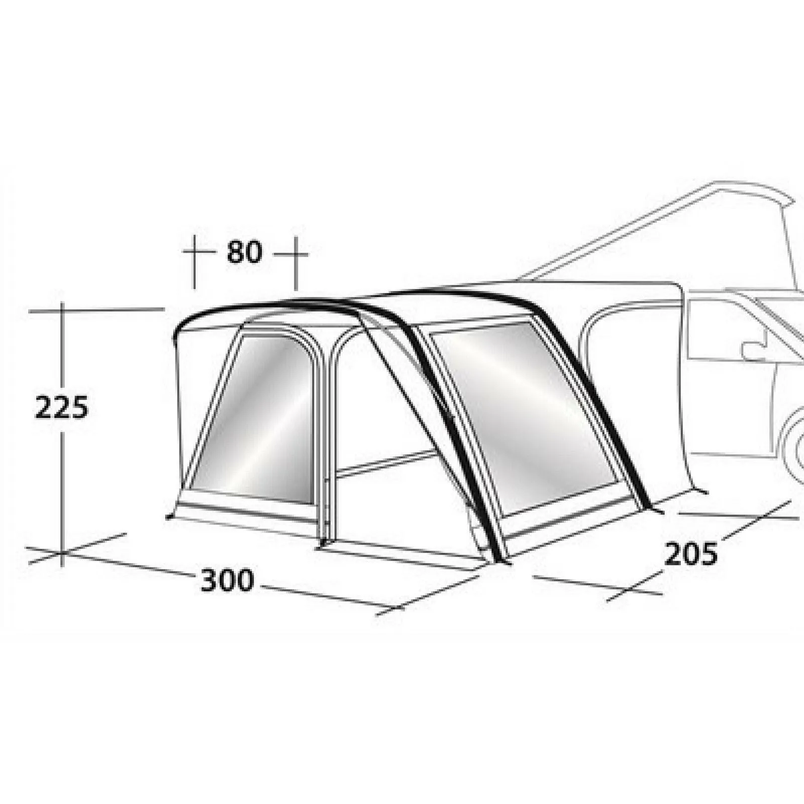 Outwell Atlantic Road Smart Air Driveaway Awning (2018 Edition)